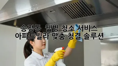 ✨ 송정동 🏡 웰빙 청소 서비스: 아파트/빌라 맞춤 청결 솔루션 🧹